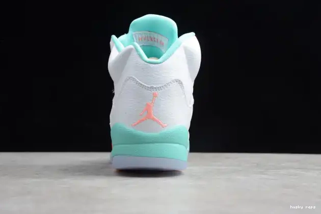 Rep Husky 440892-100 Aqua Jordan 5 Light Air GS 0523